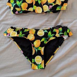 Lenon Print Bikini Bottom 🍋